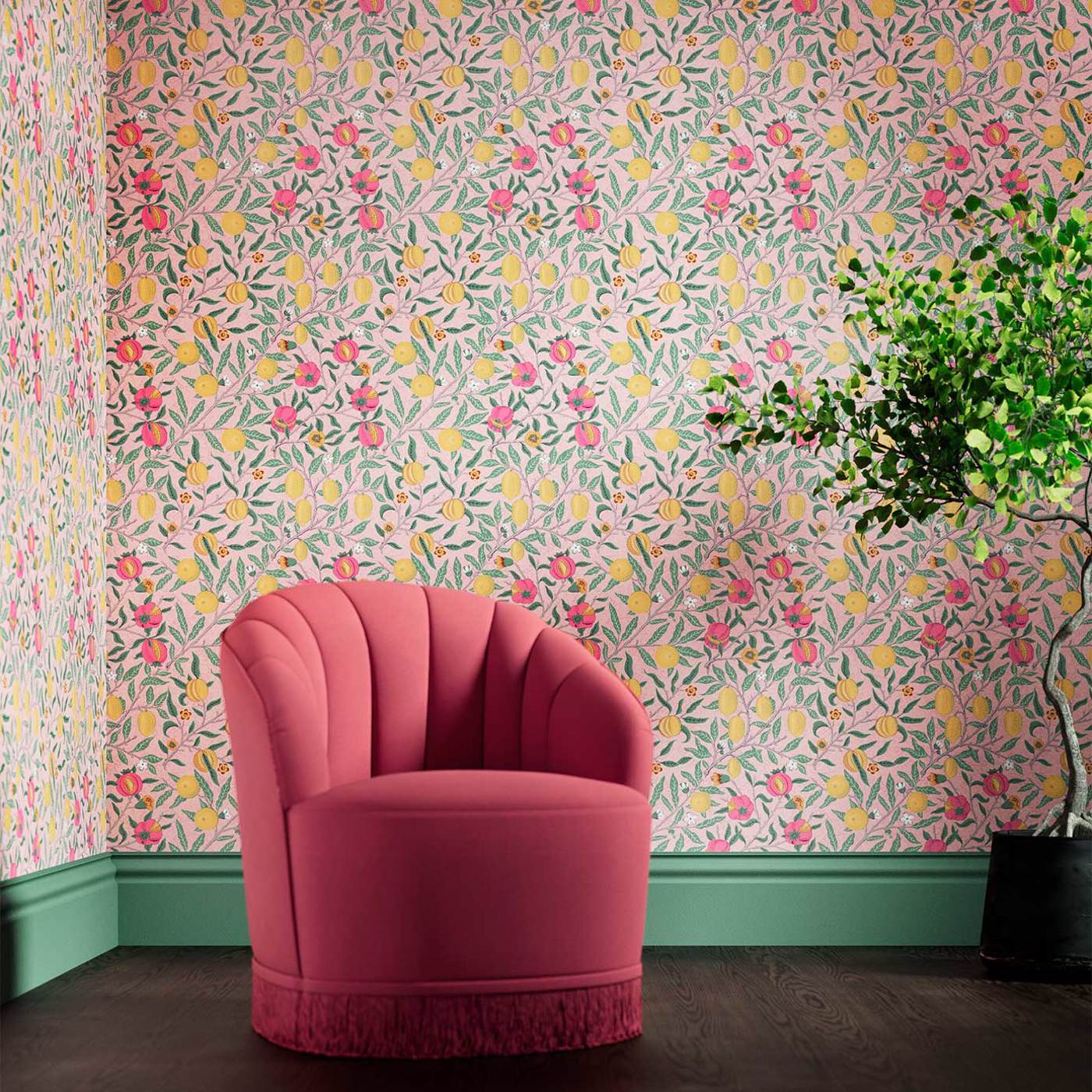 Fruit Wallpaper - Stardust - 510010 - Morris & Co - Premier Wallcovering