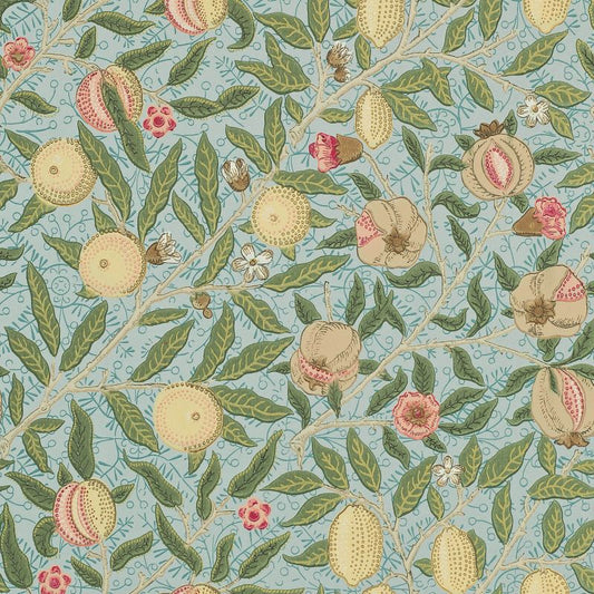 Fruit Wallpaper - Slate/Thyme - 210396 - Morris & Co - Premier Wallcovering