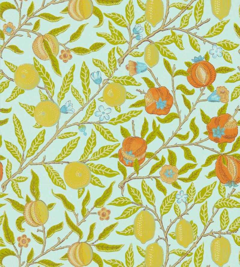 Fruit Wallpaper - Sky - 217102 - Morris & Co - Premier Wallcovering