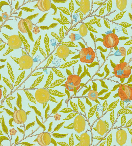 Fruit Wallpaper - Sky - 217102 - Morris & Co - Premier Wallcovering