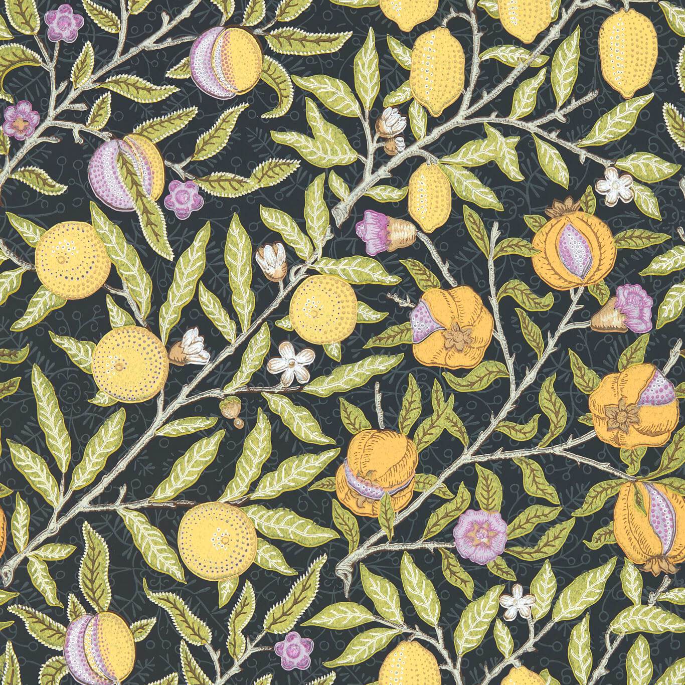 Fruit Wallpaper - Twilight - 510019 - Morris & Co - Premier Wallcovering