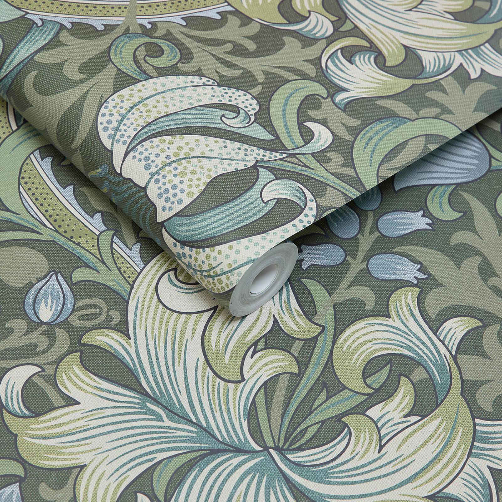 Golden Lily Wallpaper - Verde - House of Hackney - 1 - WA - GOL - DI - VER - XXX - Premier Wallcovering