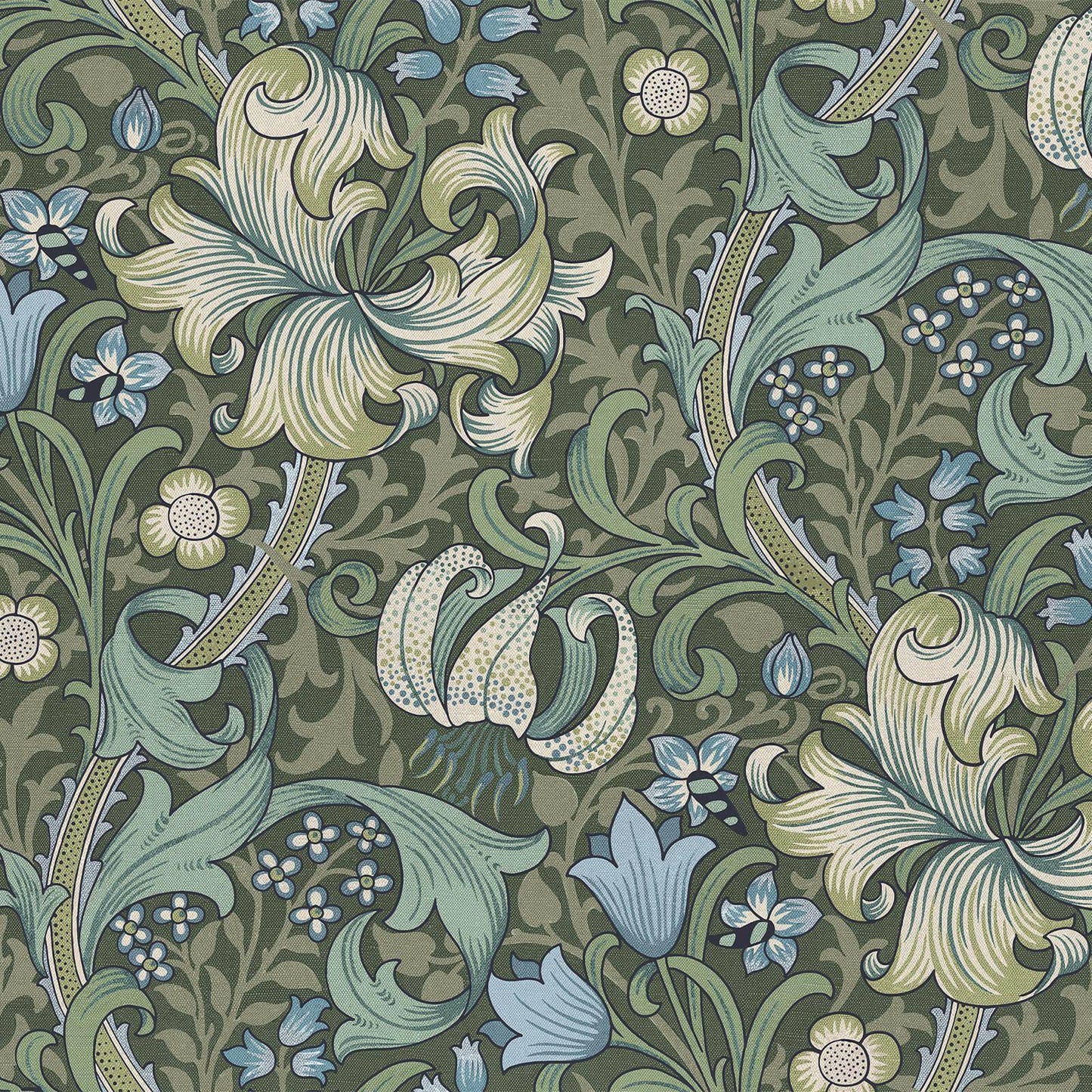 Golden Lily Wallpaper - Verde - House of Hackney - 1 - WA - GOL - DI - VER - XXX - Premier Wallcovering