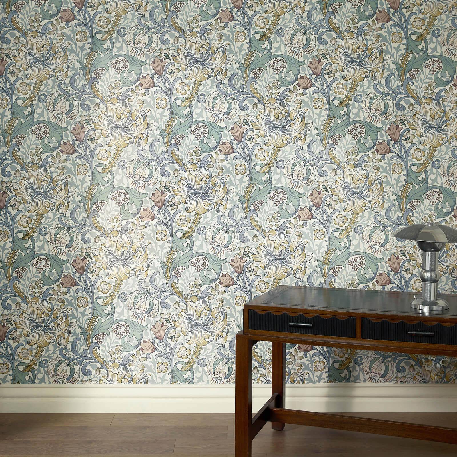 Golden Lily Wallpaper - Moonstone - House of Hackney - 1 - WA - GOL - DI - MOO - XXX - Premier Wallcovering