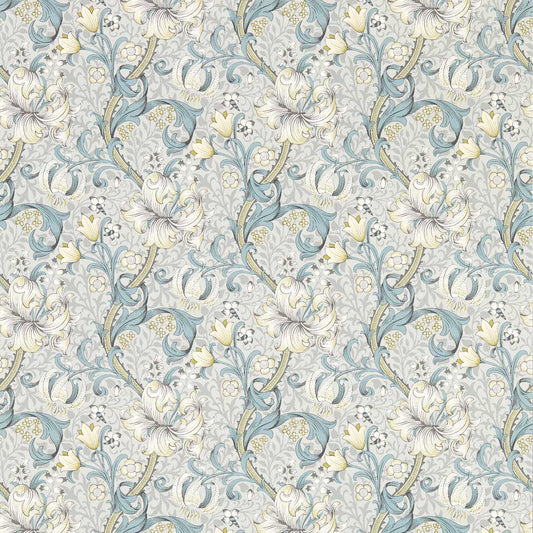 Golden Lily Wallpaper - Slate/Dove - Clarke & Clarke - W0174/02 - Premier Wallcovering