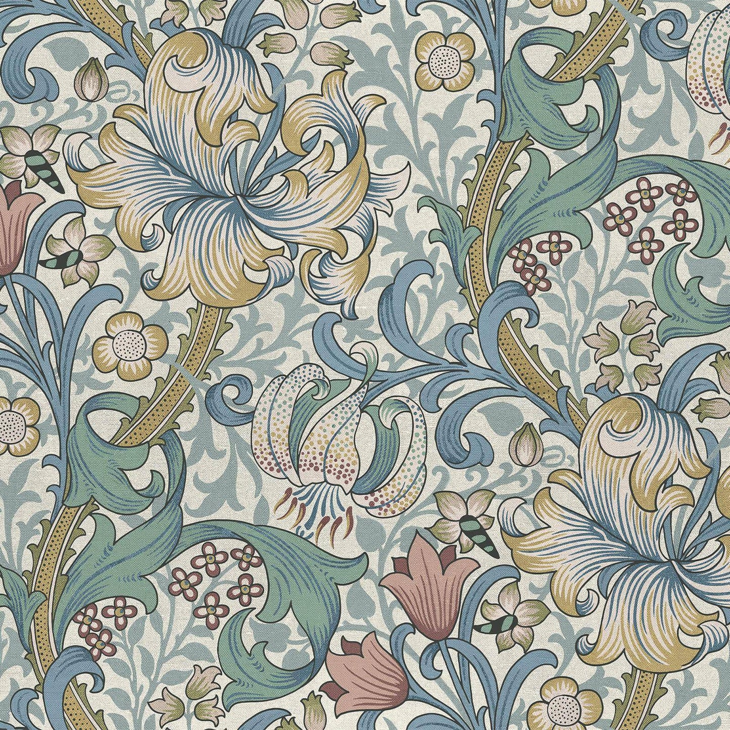 Golden Lily Wallpaper - Moonstone - House of Hackney - 1 - WA - GOL - DI - MOO - XXX - Premier Wallcovering