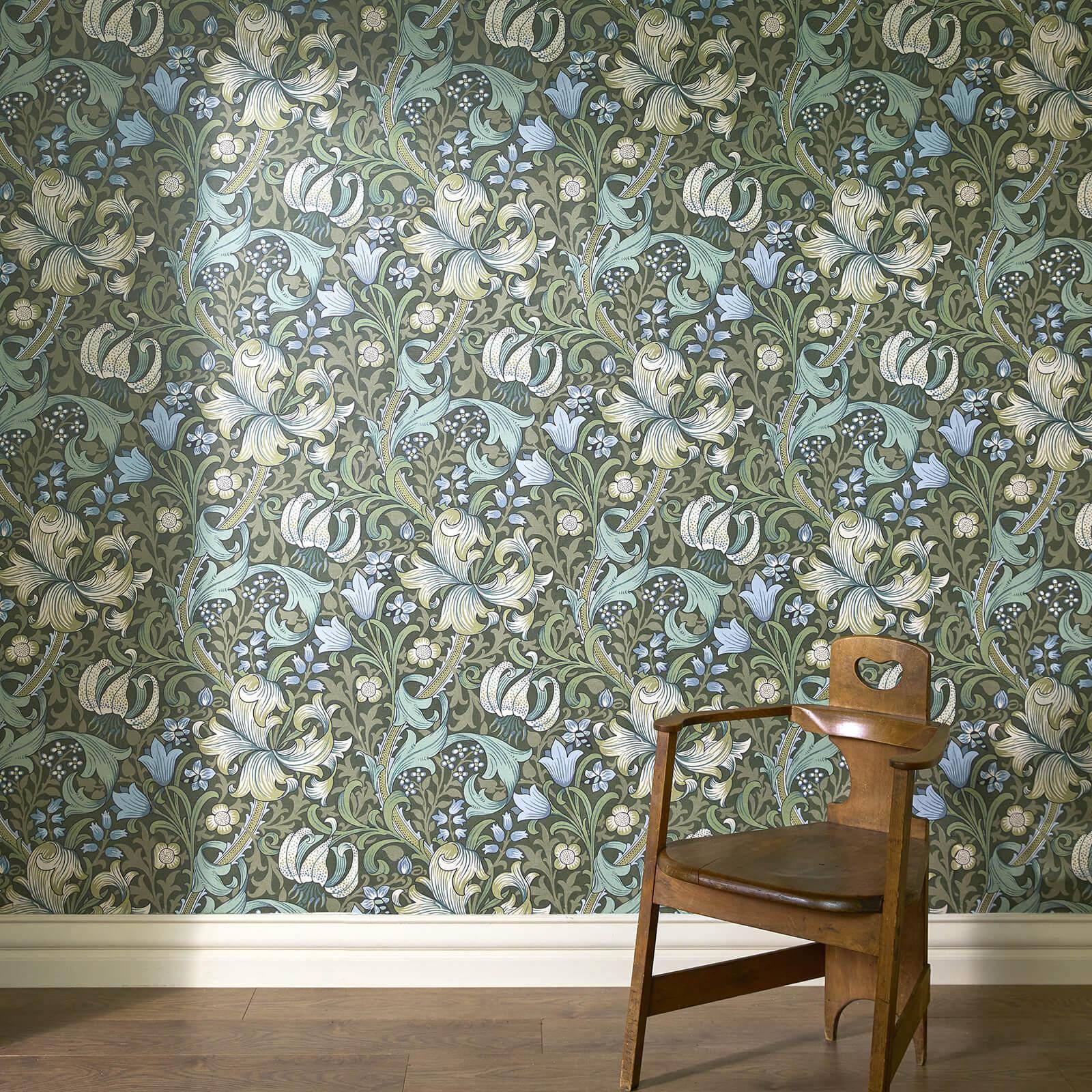 Golden Lily Wallpaper - Verde - House of Hackney - 1 - WA - GOL - DI - VER - XXX - Premier Wallcovering