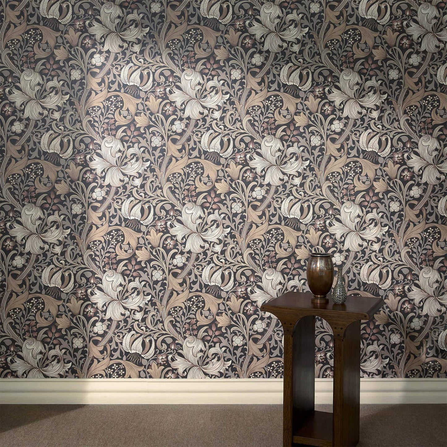 Golden Lily Wallpaper - Black - House of Hackney - 1 - WA - GOL - DI - BLK - XXX - Premier Wallcovering