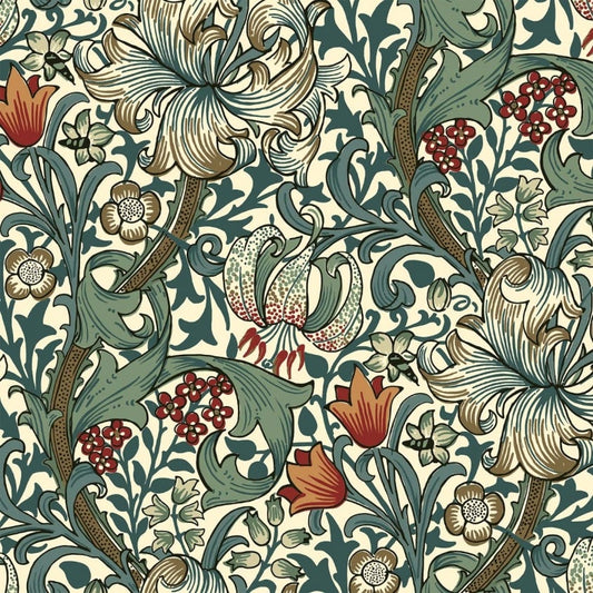 Golden Lily Wallpaper - House of Hackney - 1 - WA - GOL - DI - ECR - XXX - Premier Wallcovering