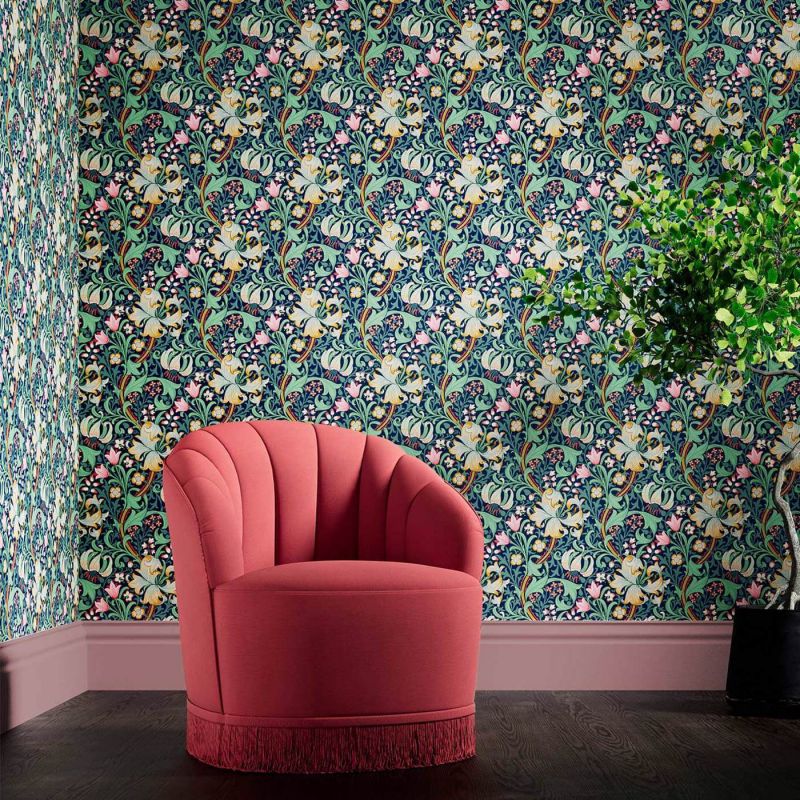 Golden Lily Wallpaper - Pale Biscuit - DMI1G3102 - Morris & Co