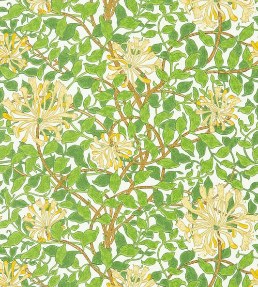 Honeysuckle Wallpaper - Cream/Chocolate - 217095 - Morris & Co - Premier Wallcovering