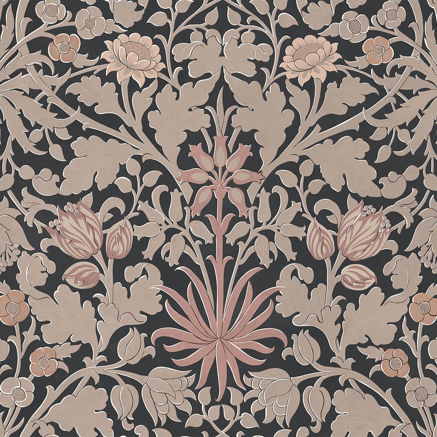 Hyacinth Novellus Wallpaper - Noir - House of Hackney - 1 - WA - HYA - DI - NOI - XXX - Premier Wallcovering