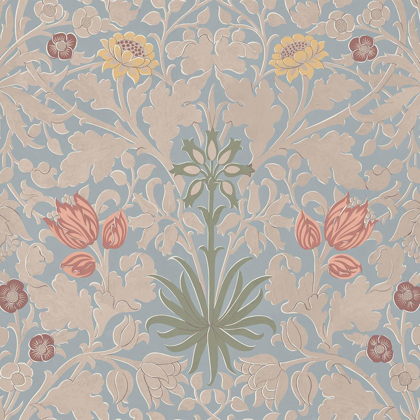 Hyacinth Novellus Wallpaper - Byzantine Blue - House of Hackney - 1 - WA - HYA - DI - BYZ - XXX - Premier Wallcovering