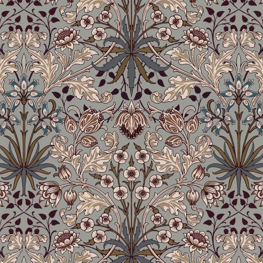 Hyacinth Wallpaper - House of Hackney - 1 - WA - HYA - DI - GRY - XXX - Premier Wallcovering
