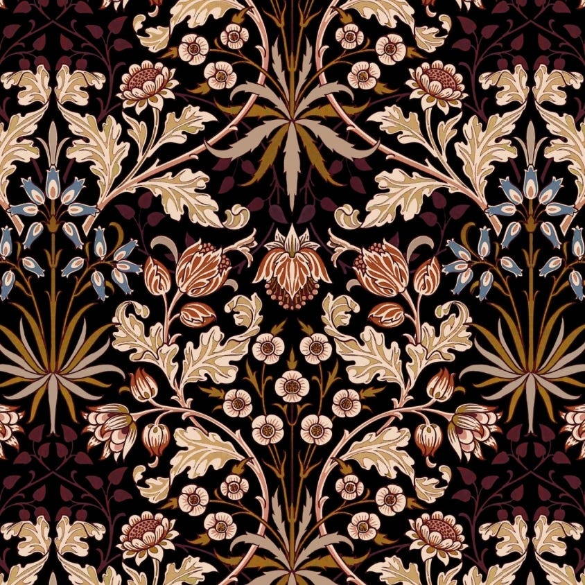 Hyacinth Wallpaper - House of Hackney - 1 - WA - HYA - DI - BLK - XXX - Premier Wallcovering