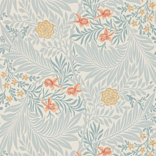 Larkspur Wallpaper - Slate/Russet - 212556 - Morris & Co - Premier Wallcovering