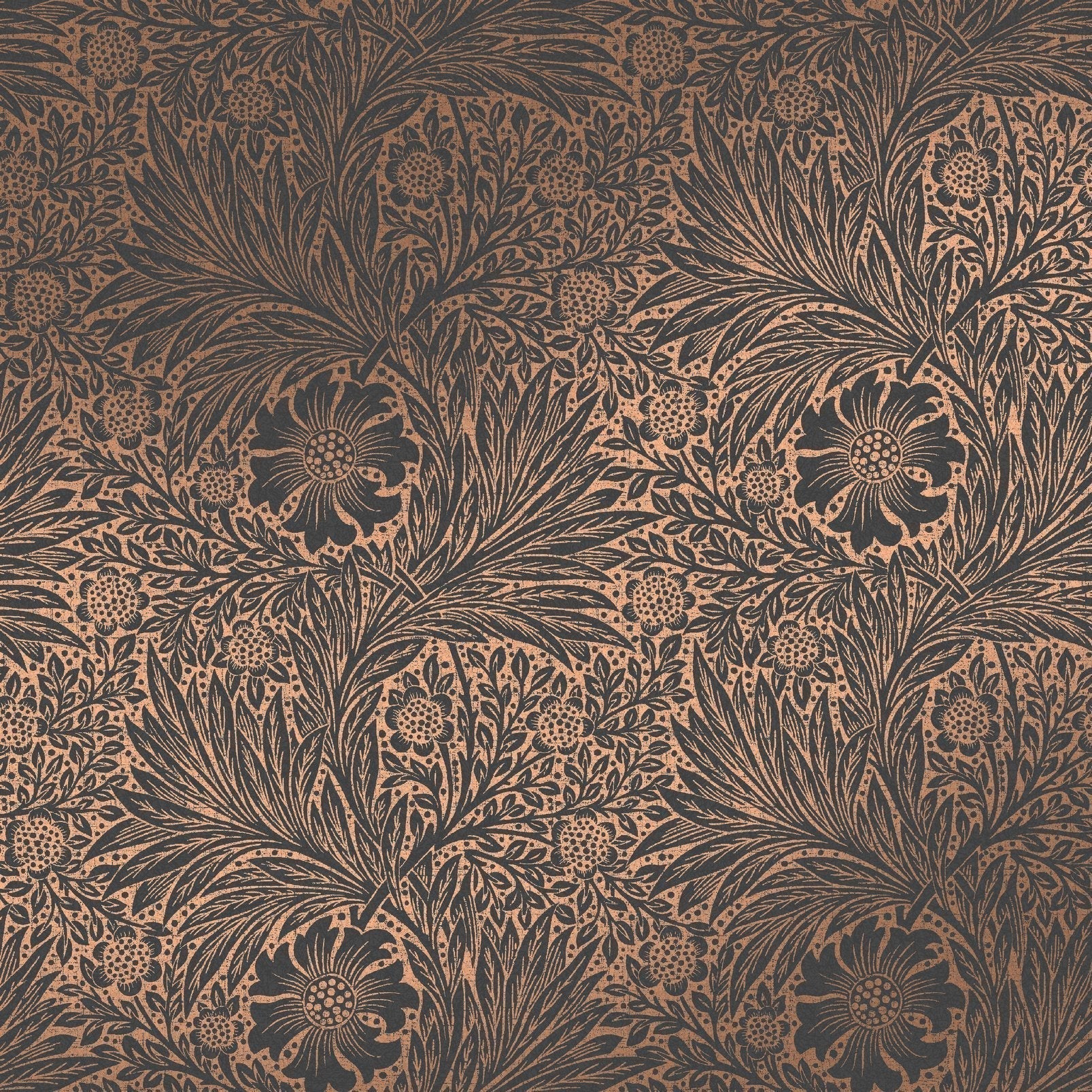 Marigold Fibrous Wallpaper - Charcoal - 124254 - William Morris AH - Premier Wallcovering