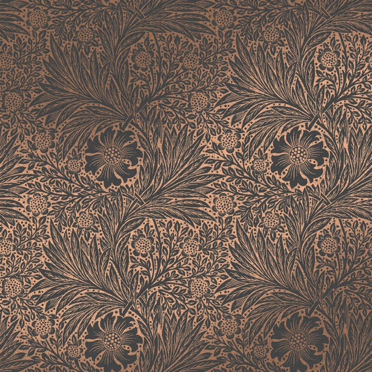 Marigold Fibrous Wallpaper - Charcoal - 124254 - William Morris AH - Premier Wallcovering
