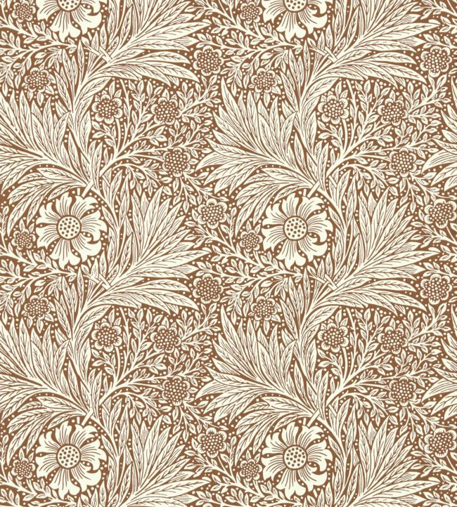 Marigold Wallpaper - Chocolate/Cream - 216955 - Morris & Co - Premier Wallcovering