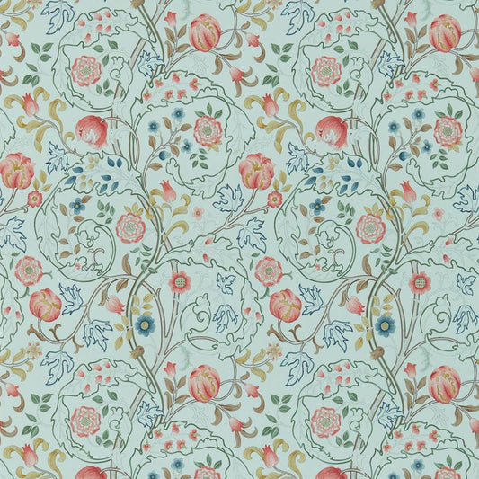 Mary Isobel Wallpaper - Silk Blue/Pink - 214731 - Morris & Co - Premier Wallcovering