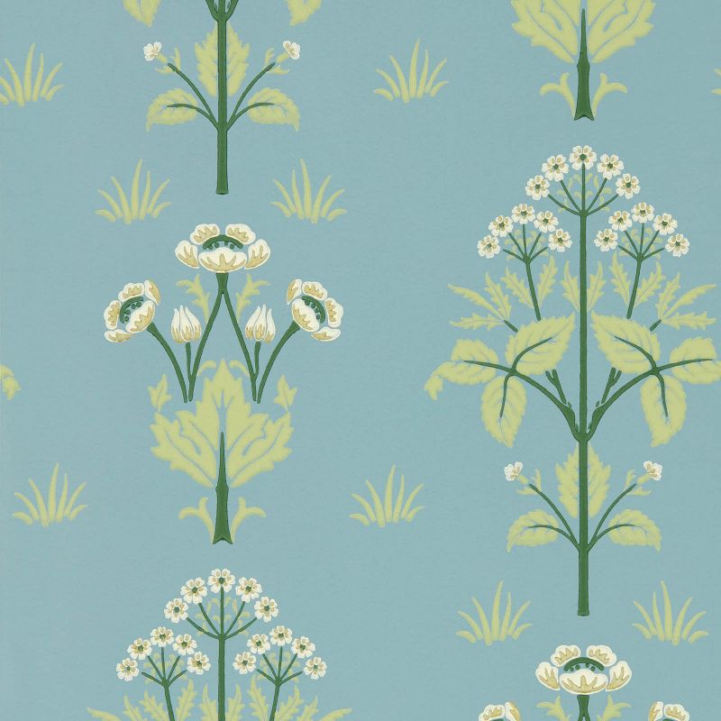 Meadow Sweet Wallpaper - Mineral Blue - 217367 - Morris & Co - Premier Wallcovering