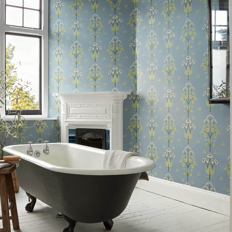 Meadow Sweet Wallpaper - Rose/Olive - 210347 - Morris & Co