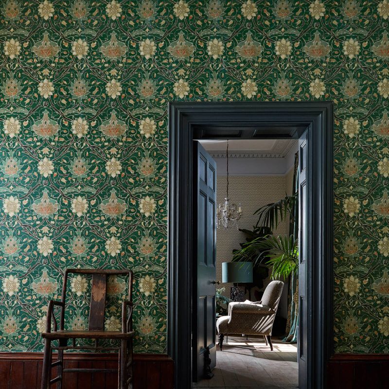Montreal Wallpaper - Charcoal/Bronze - 216431 - Morris & Co