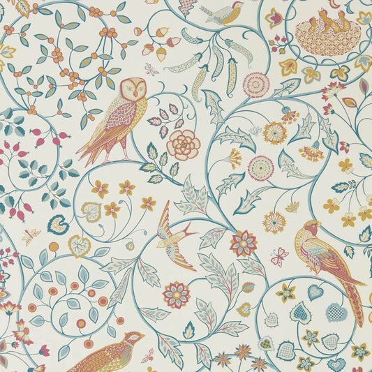 Newill Wallpaper - Indigo Saffron - 216703 - Morris & Co - Premier Wallcovering