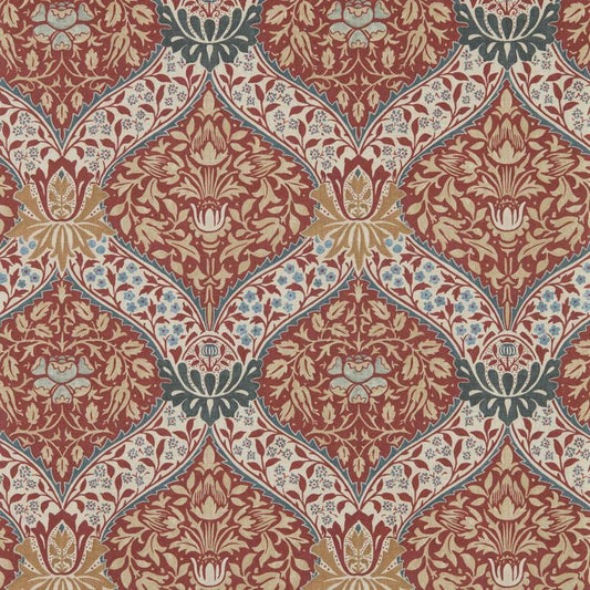 Norbury Wallpaper - Slate/Madder - Morris & Co - 217594 - Premier Wallcovering
