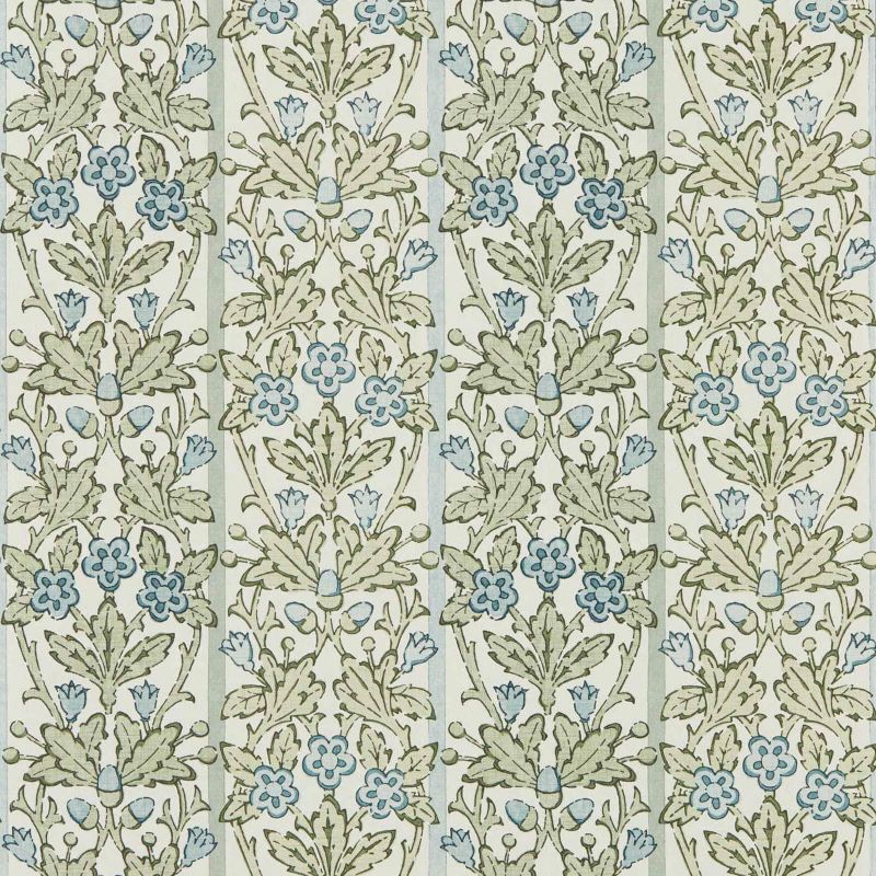 Oak & Blossom Wallpaper - Thyme/Woad - Morris & Co - 217590 - Premier Wallcovering