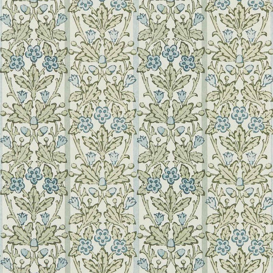 Oak & Blossom Wallpaper - Thyme/Woad - Morris & Co - 217590 - Premier Wallcovering