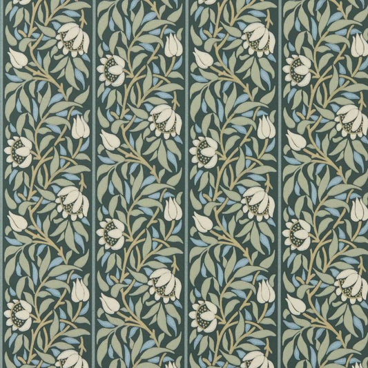 Peony Trellis Wallpaper - Bayleaf/Slate - Morris & Co - 217571 - Premier Wallcovering