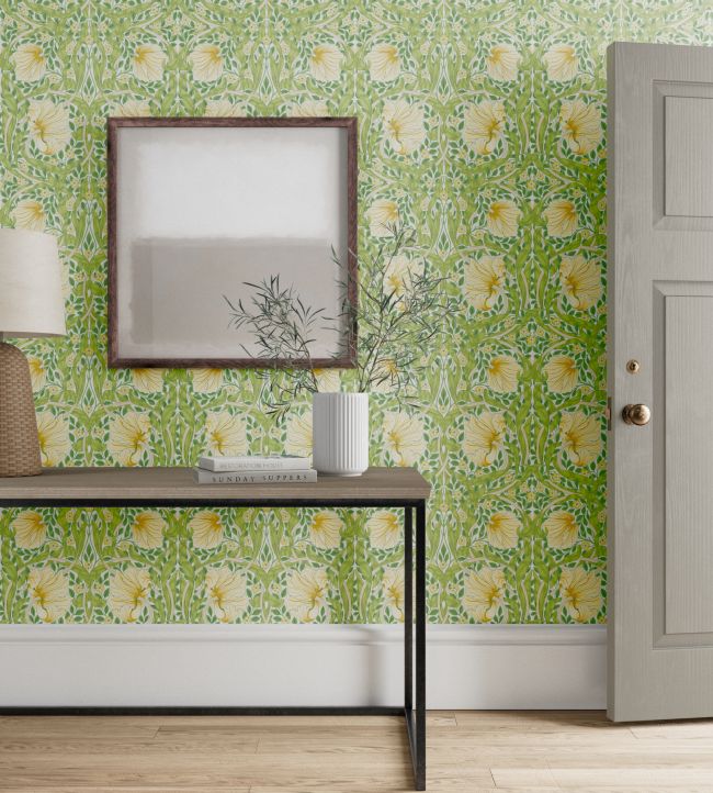 Pimpernel Wallpaper - Weld/Leaf Green - 217063 - Morris & Co - Premier Wallcovering