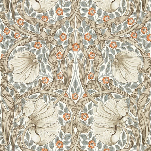 Pimpernel Wallpaper - Linen/Coral - 217364 - Morris & Co - Premier Wallcovering