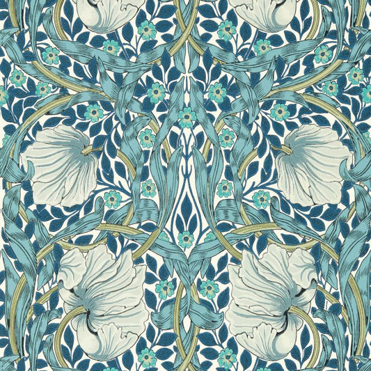 Pimpernel Wallpaper - Cobalt/Mineral - 217365 - Morris & Co - Premier Wallcovering
