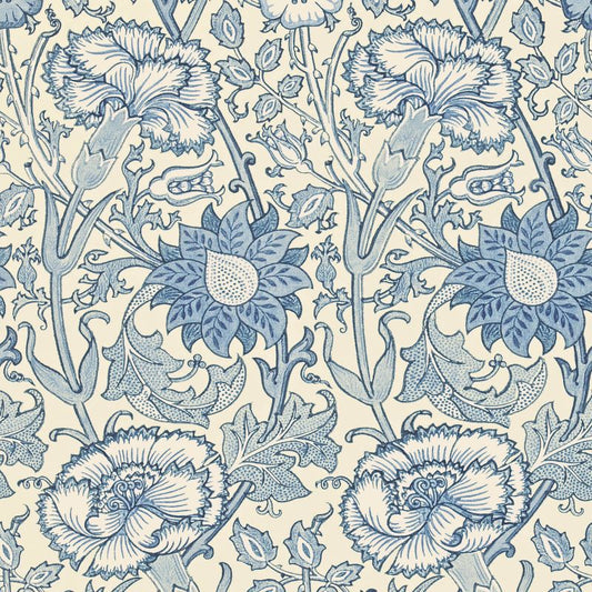 Pink & Rose Wallpaper - Indigo - 212567 - Morris & Co - Premier Wallcovering