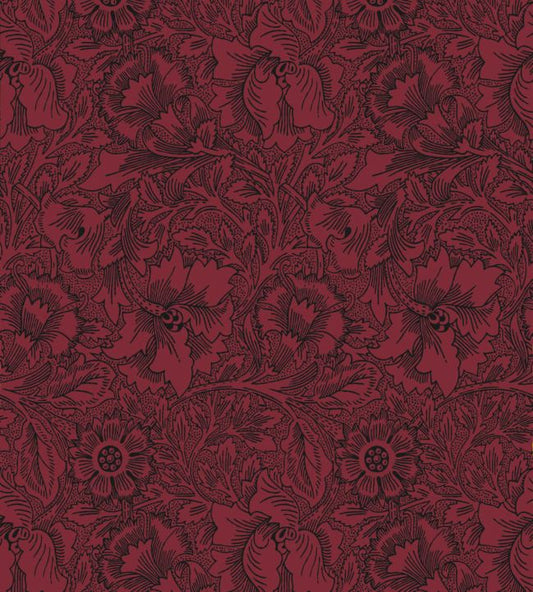 Poppy Wallpaper - Claret - 216956 - Morris & Co - Premier Wallcovering