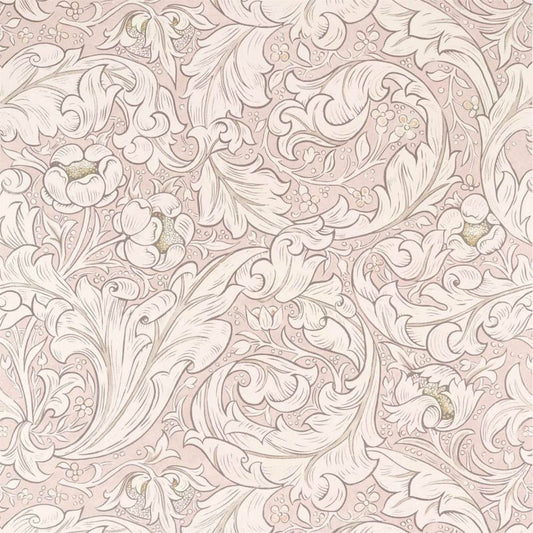 Pure Bachelors Button Wallpaper - Faded Sea Pink - 216553 - Morris & Co - Premier Wallcovering