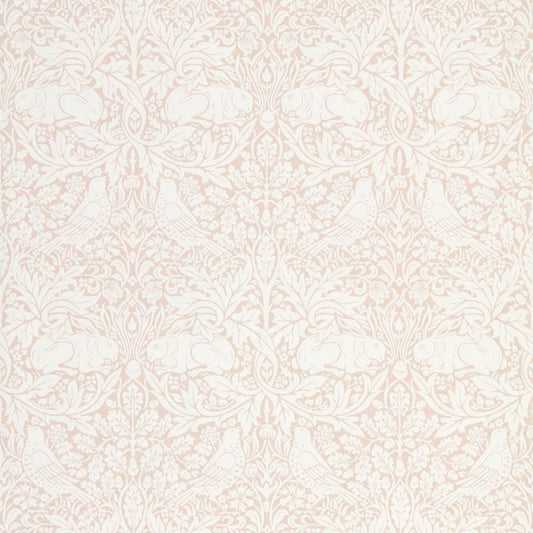 Pure Brer Rabbit Wallpaper - Faded Sea Pink - 216533 - Morris & Co - Premier Wallcovering