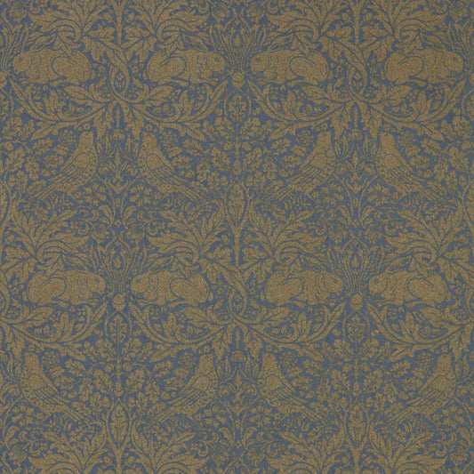 Pure Brer Rabbit Wallpaper - Ink/Gold - 216530 - Morris & Co - Premier Wallcovering