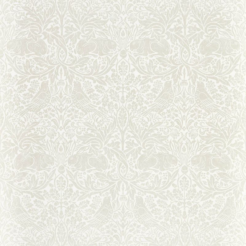 Pure Brer Rabbit Wallpaper - White Clover - 216534 - Morris & Co - Premier Wallcovering
