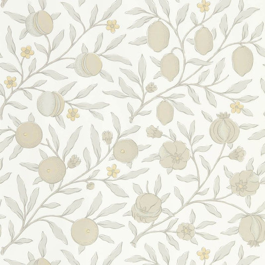 Pure Fruit Wallpaper - Horned Poppy / Grey - 216542 - Morris & Co - Premier Wallcovering