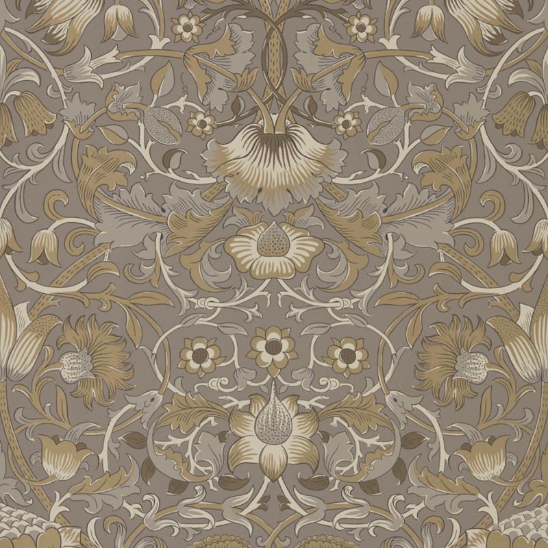 Pure Lodden Wallpaper - Taupe/Gold - 216028 - Morris & Co - Premier Wallcovering