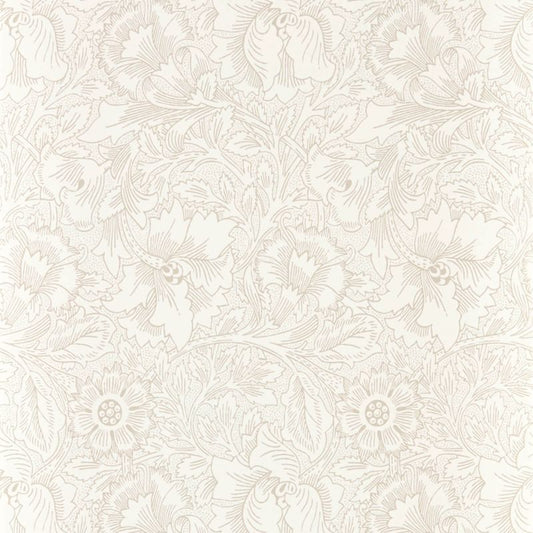 Pure Poppy Wallpaper - Ecru/Stone - 216034 - Morris & Co - Premier Wallcovering