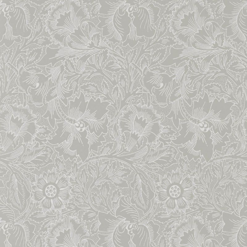 Pure Poppy Wallpaper - Dove/Chalk - 216032 - Morris & Co - Premier Wallcovering