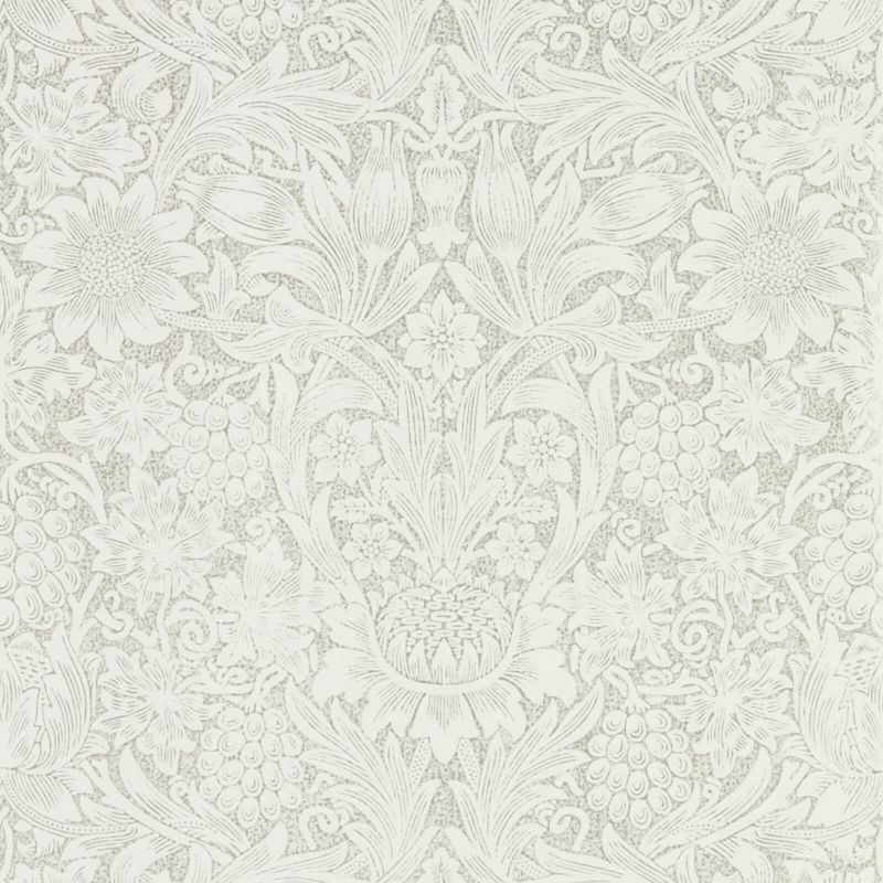 Pure Sunflower Wallpaper - Chalk/Silver - 216049 - Morris & Co - Premier Wallcovering