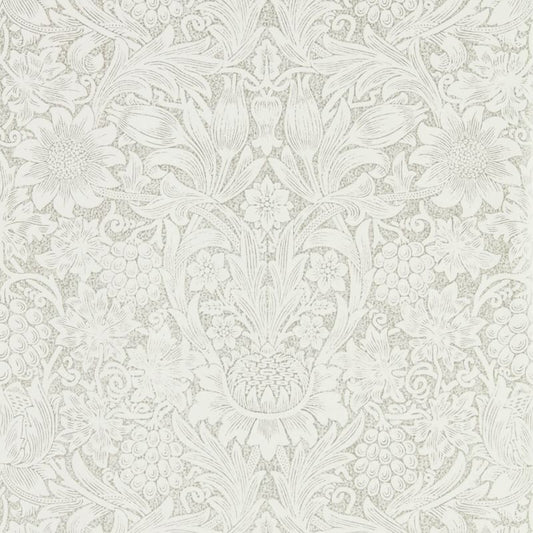 Pure Sunflower Wallpaper - Chalk/Silver - 216049 - Morris & Co - Premier Wallcovering