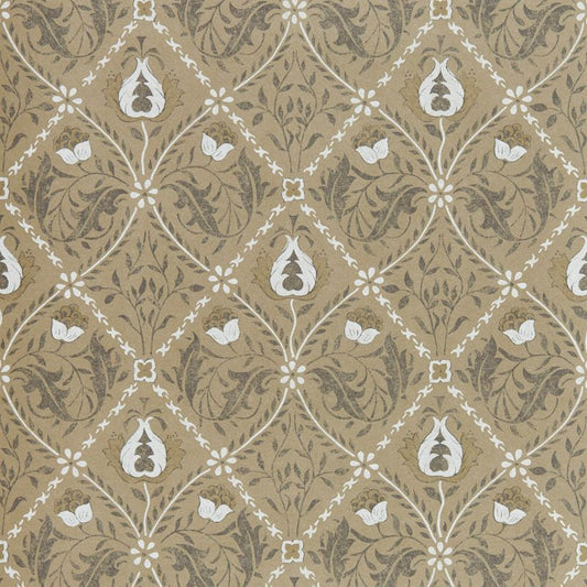 Pure Trellis Wallpaper - Gold - 216529 - Morris & Co - Premier Wallcovering