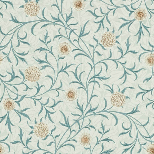 Scroll Wallpaper - Loden/Slate - 210362 - Morris & Co - Premier Wallcovering