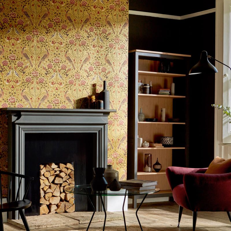 Seasons By May Wallpaper - Saffron - 216685 - Morris & Co - Premier Wallcovering